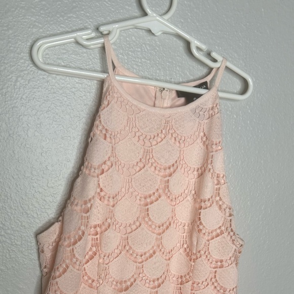 Aqua Blush Lace Spaghetti Strap Dress - Picture 3 of 7